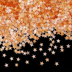 Orange Glitter Stars - No Dairy Natural Ingredients Edible Decoration (Top 14 Allergen Free, Plant-based, Clean Label Free From GMO, Hydrogenated Fat, Palm oil, Certified Vegan, BRC, Kosher, Halal & FDA)
