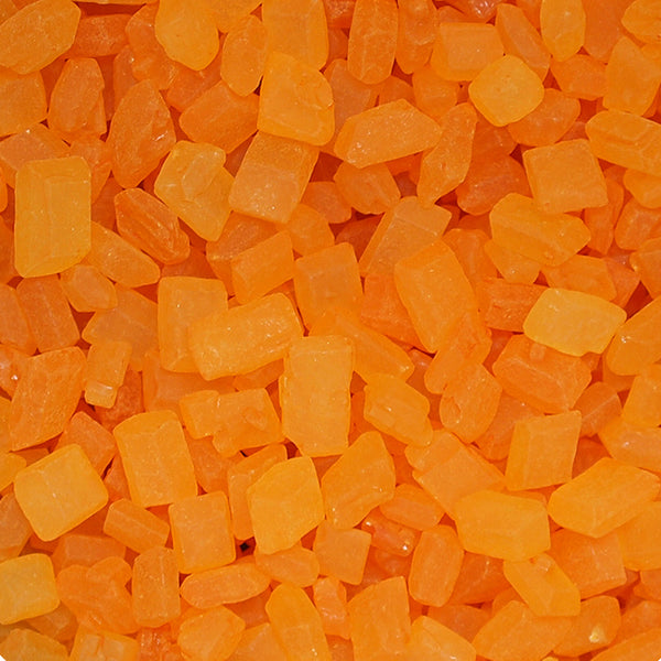 Orange Sugar Rocs - No Soya Halal Certified Vegan Sprinkles For Cakes