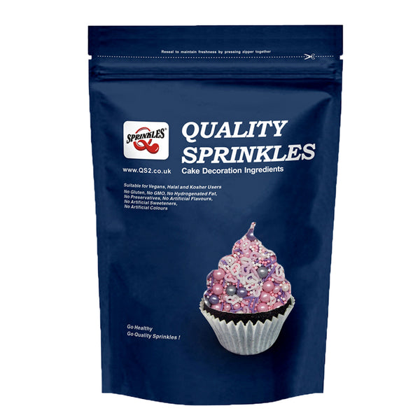 Passion Pink - Dairy Free Natural Ingredient Sprinkles Medley For Cake