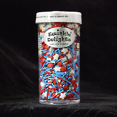 Patriotic Party - Nuts Free Kosher Certified Sprinkles Blend For Cake (Top 14 Allergen Free, Naturally Sourced Ingredients, Plant-based, Clean Label Free From GMO, Hydrogenated Fat, Palm oil, Vegan, BRC, Halal & FDA)
