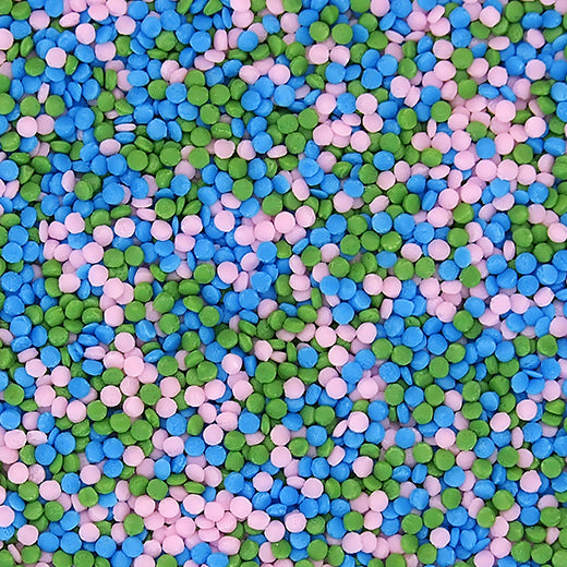 Pink Blue Green Confetti Dots - Gluten Free Clean Label Sprinkles For Cake