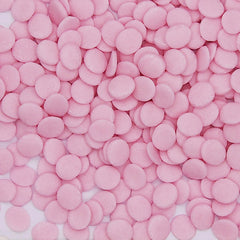Pink Confetti 8MM Big Sequins - No Gluten Natural Ingredient Sprinkles (Top 14 Allergen Free,  Plant-based, Clean Label Free From GMO, Hydrogenated Fat, Palm oil, Certified Vegan, BRC, Kosher, Halal & FDA)