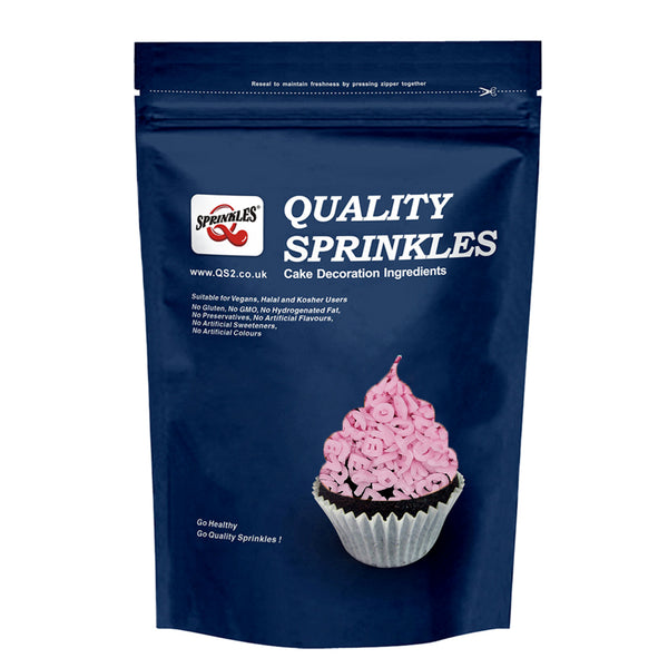 Pink Confetti Alphabets - No Gluten No Nuts Halal Certified Sprinkles