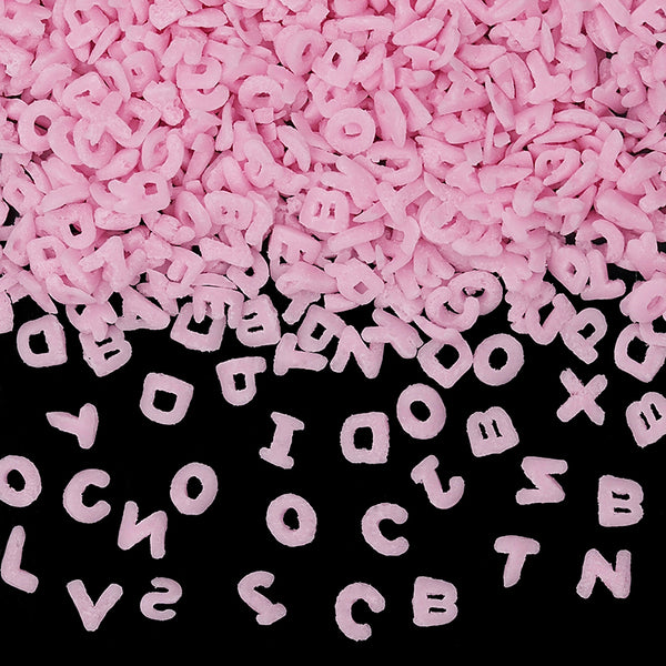 Pink Confetti Alphabets - No Gluten No Nuts Halal Certified Sprinkles