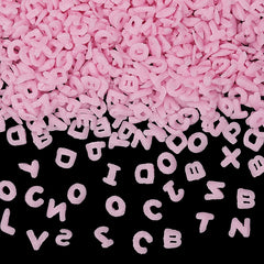 Pink Confetti Alphabets - No Gluten No Nuts Halal Certified Sprinkles (Top 14 Allergen Free, Naturally Sourced Ingredients, Plant-based, Clean Label Free From GMO, Hydrogenated Fat, Palm oil, Vegan, BRC, Kosher & FDA)