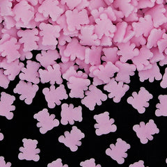 Pink Confetti Teddy Bear - No Dairy No Nuts Sprinkles Cake Decoration (Top 14 Allergen Free, Naturally Sourced Ingredients, Plant-based, Clean Label Free From GMO, Hydrogenated Fat, Palm oil, Certified Vegan, BRC, Kosher, Halal & FDA)