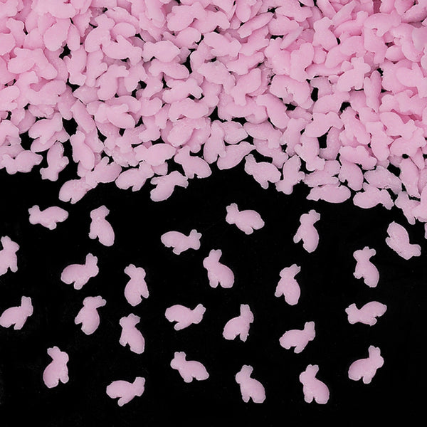 Pink Confetti Rabbit - No Nuts Clean Label Sprinkles Cake Decoration