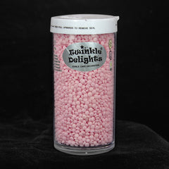 Pink Confetti Dots - Dairy Free Clean Label Sprinkles Cake Decoration (Top 14 Allergen Free, Naturally Sourced Ingredients, Plant-based, Free From GMO, Hydrogenated Fat, Palm oil, Certified Vegan, BRC, Kosher, Halal & FDA)