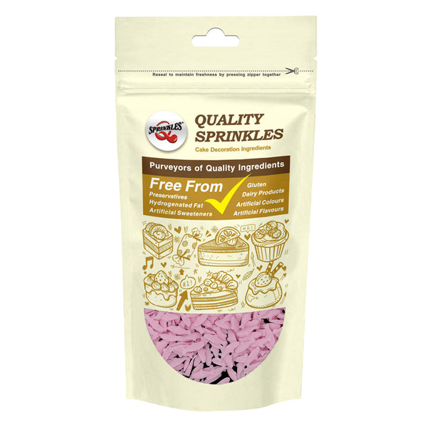 Pink Confetti Fish -  Nuts Free Natural Ingredients Sprinkles For Cake