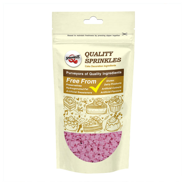 Pink Confetti Flower - Nuts Free Kosher Certified Sprinkles For Cake