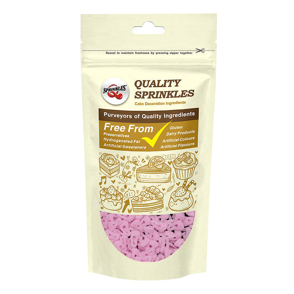 Pink Confetti Footprint - Kosher Certified Clean Label Sprinkles