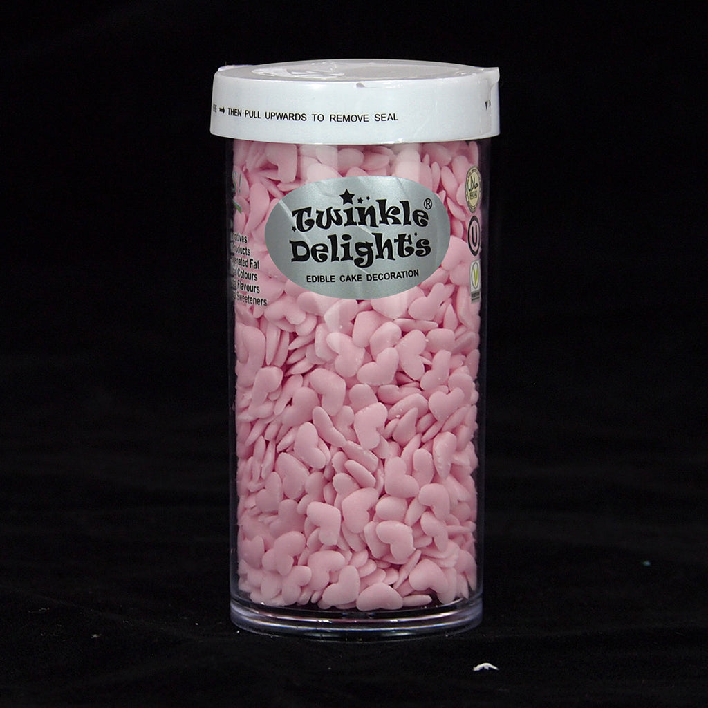 Pink Confetti Heart - Dairy Free Soya Free Clean Lable Halal Sprinkles