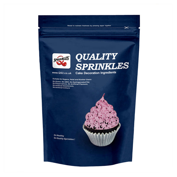 Pink Confetti Star - Gluten Free Soya Free Halal Certified Sprinkles
