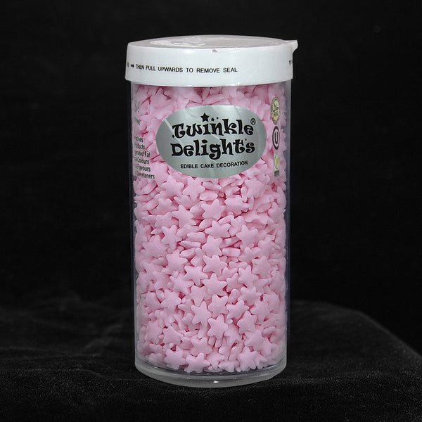 Pink Confetti Star - Gluten Free Soya Free Halal Certified Sprinkles