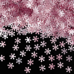 Pink Glitter Snowflakes - Gluten Free Nut Free Vegan Edible Decoration (Top 14 Allergen Free, Naturally Sourced Ingredients, Plant-based, Clean Label Free From GMO, Hydrogenated Fat, Palm oil, BRC, Kosher, Halal & FDA)