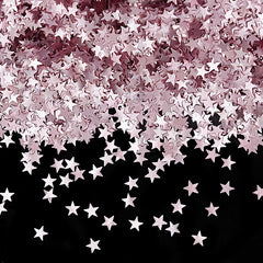 Pink Glitter Stars - No Soy Non GMO Halal Certified Edible Decoration (Top 14 Allergen Free, Naturally Sourced Ingredients, Plant-based, Clean Label, Hydrogenated Fat, Palm oil, Vegan, BRC, Kosher & FDA)