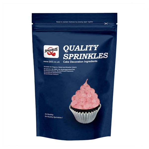 Pink Sugar Rocs - Nuts Free Clean Label Sprinkles Cake Decorations