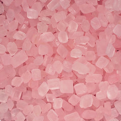 Pink Sugar Rocs - Nuts Free Clean Label Sprinkles Cake Decorations (Top 14 Allergen Free, Naturally Sourced Ingredients, Plant-based, Free From GMO, Hydrogenated Fat, Palm oil, Certified Vegan, BRC, Kosher, Halal & FDA)
