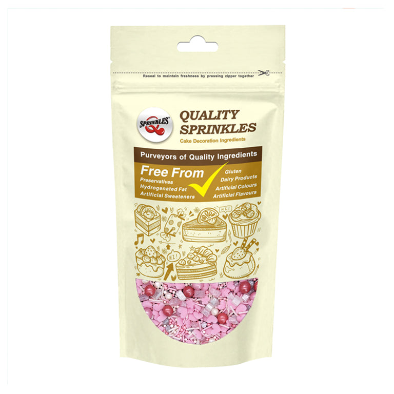 Pink Symphony - Dairy Free Kosher Certified Sprinkles Blend For Cake