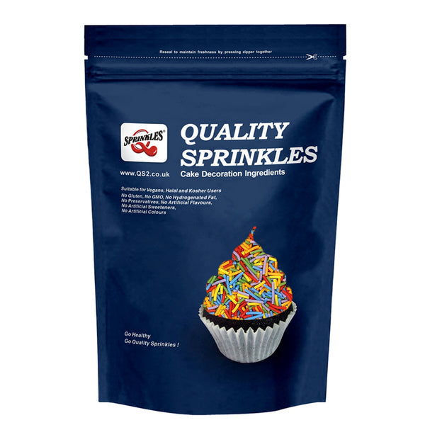Primary Rainbow Jimmies -Natural Ingredient Vegan Sprinkles Cake Decor