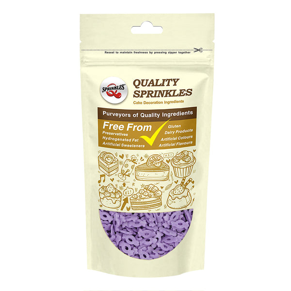 Purple Confetti Candy - Nuts Free Kosher Certified Sprinkles For Cake