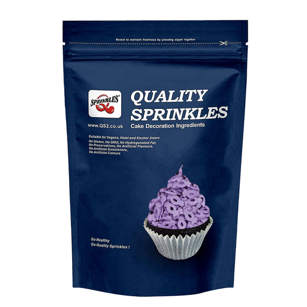 Purple Confetti Candy - Nuts Free Kosher Certified Sprinkles For Cake