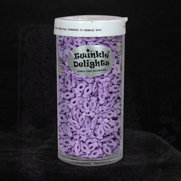 Purple Confetti Candy - Nuts Free Kosher Certified Sprinkles For Cake