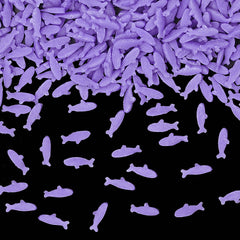 Purple Confetti Fish - No Gluten Clean Label Sprinkles Cake Decoration (Top 14 Allergen Free, Naturally Sourced Ingredients, Plant-based, Free From GMO, Hydrogenated Fat, Palm oil, Certified Vegan, BRC, Kosher, Halal & FDA)