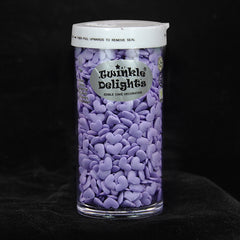 Purple Confetti Heart -   Gluten Free Nut Free Clean Lable Sprinkles (Top 14 Allergen Free, Naturally Sourced Ingredients, Plant-based, Free From GMO, Hydrogenated Fat, Palm oil, Certified Vegan, BRC, Kosher, Halal & FDA)