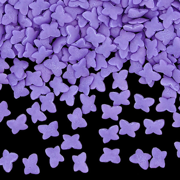 Purple Confetti Little Butterfly - Nut Free Halal Sprinkles Cake Decor