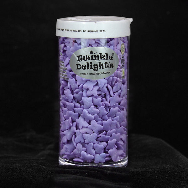 Purple Confetti Little Butterfly - Nut Free Halal Sprinkles Cake Decor