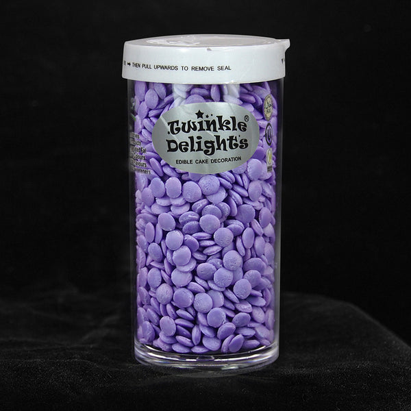 Purple Confetti Sequins - Soya Free Clean Label Sprinkles Cake Décor