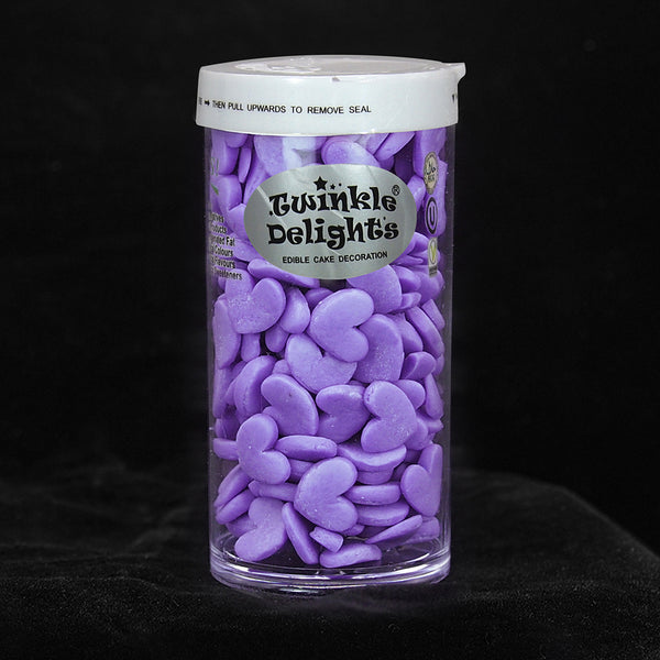 Purple Confetti Super Heart - Nuts Free Kosher Certified Sprinkles