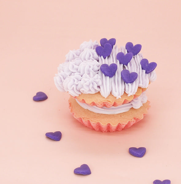 Purple Confetti Super Heart - Nuts Free Kosher Certified Sprinkles