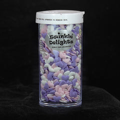 Purple White Pink Confetti Heart - Dairy Free Nuts Free Sprinkles (Top 14 Allergen Free, Naturally Sourced Ingredients, Plant-based, Clean Label Free From GMO, Hydrogenated Fat, Palm oil, Certified Vegan, BRC, Kosher, Halal & FDA)