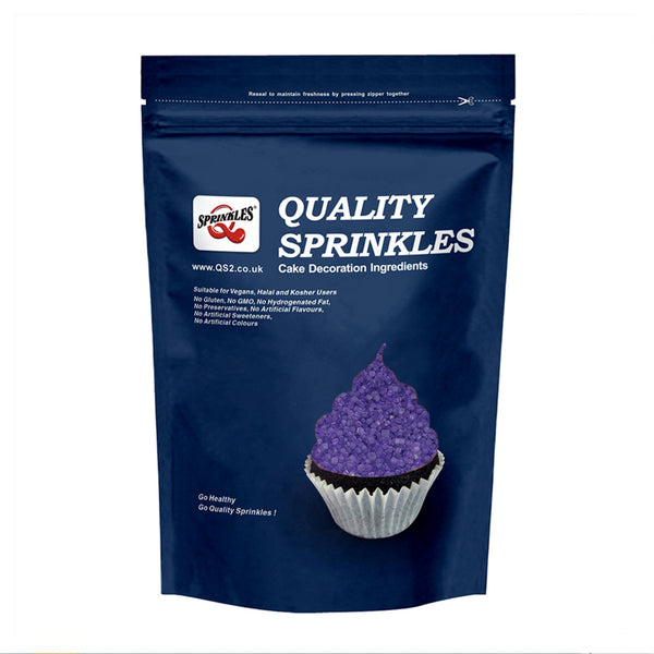 Purple Sugar Crystals - Soy Free Clean Label Sprinkles Cake Decoration