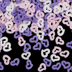 Purple Pink White Confetti Angel Hearts - Nuts Free Sprinkles For Cake (Top 14 Allergen Free, Naturally Sourced Ingredients, Plant-based, Clean Label Free From GMO, Hydrogenated Fat, Palm oil, Certified Vegan, BRC, Kosher, Halal & FDA)