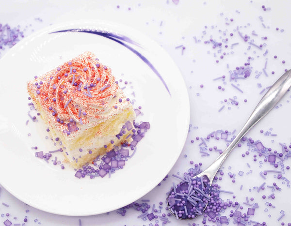 Purple Nonpareils -Natural Ingredients Vegan Sprinkles Cake Decoration