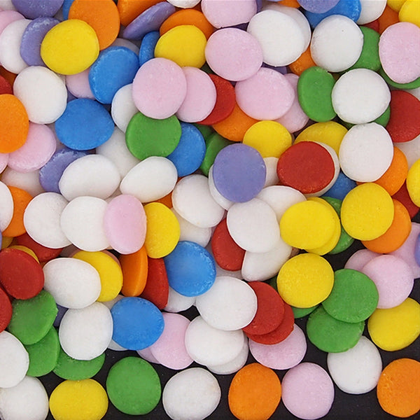 Rainbow Confetti 10MM Big Sequins - Non Dairy Clean Lable Sprinkles