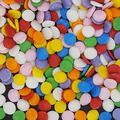 Rainbow Confetti 8MM Big Sequins - No Dairy Kosher Certified Sprinkles (Top 14 Allergen Free, Naturally Sourced Ingredients, Plant-based, Clean Label Free From GMO, Hydrogenated Fat, Palm oil, Vegan, BRC, Halal & FDA)