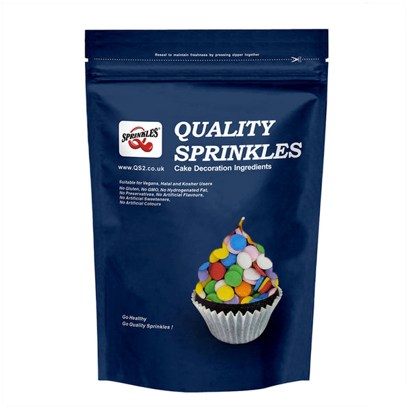 Rainbow Confetti 8MM Big Sequins - No Dairy Kosher Certified Sprinkles
