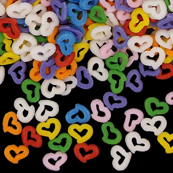 Rainbow Confetti Angel Heart - Nuts Free Halal Certified Sprinkles