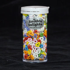 Rainbow Confetti Angel Heart - Nuts Free Halal Certified Sprinkles (Top 14 Allergen Free, Naturally Sourced Ingredients, Plant-based, Clean Label Free From GMO, Hydrogenated Fat, Palm oil, Vegan, BRC, Kosher & FDA)