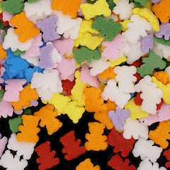 Rainbow Confetti Teddy Bear -No Dairy No Soy Kosher Certifed Sprinkles (Top 14 Allergen Free, Naturally Sourced Ingredients, Plant-based, Clean Label Free From GMO, Hydrogenated Fat, Palm oil, Vegan, BRC, Halal & FDA)