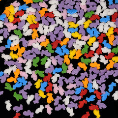 Rainbow Confetti Rabbit - No Nuts No Soya Halal Sprinkles For Cake (Top 14 Allergen Free, Naturally Sourced Ingredients, Plant-based, Clean Label Free From GMO, Hydrogenated Fat, Palm oil, Certified Vegan, BRC, Kosher & FDA)