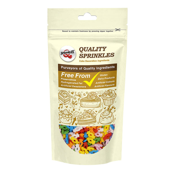 Rainbow Confetti Candy - Gluten Free Halal Sprinkles Cake Decoration