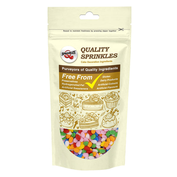 Rainbow Confetti Egg - Soya Free Nuts Free Kosher Certified Sprinkles