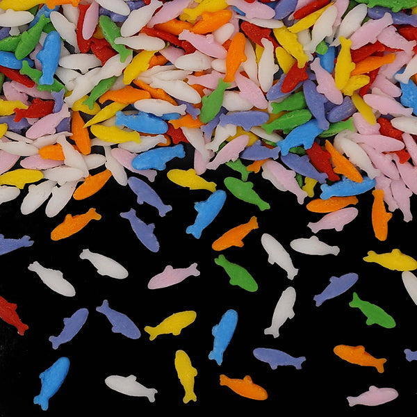 Bulk Pack Confetti Fish - Non Dairy Soya Free Halal Sprinkles For Cake