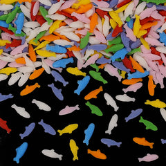 Rainbow Confetti Fish - Dairy Free Natural Ingredients Vegan Sprinkles (Top 14 Allergen Free,  Plant-based, Clean Label Free From GMO, Hydrogenated Fat, Palm oil, BRC, Kosher, Halal & FDA)
