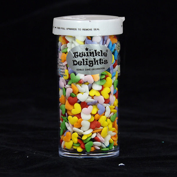 Rainbow Confetti Heart - Soya Free Halal Sprinkles Cake Decoration
